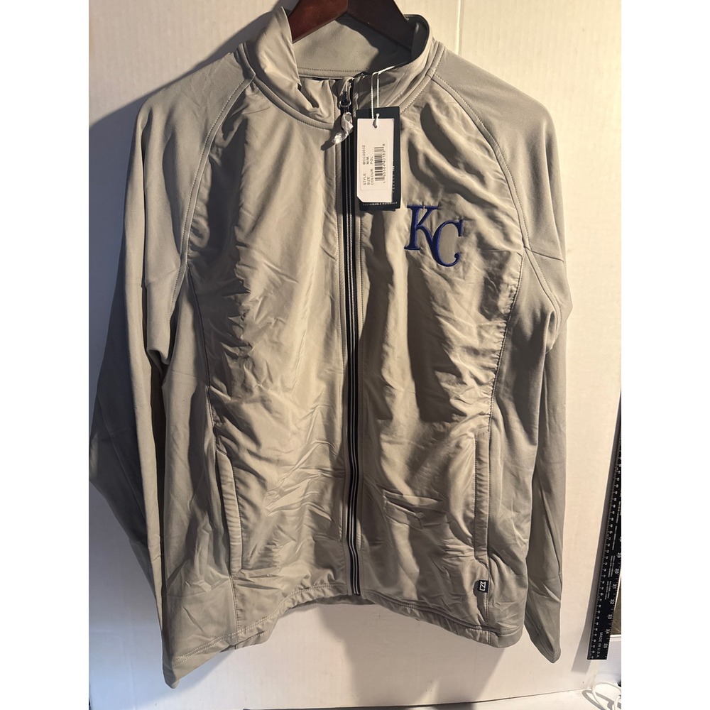 Cutter & Buck Kansas‎ City Royals Mens Grey Full Zip Jacket MCC00032 Size Medium